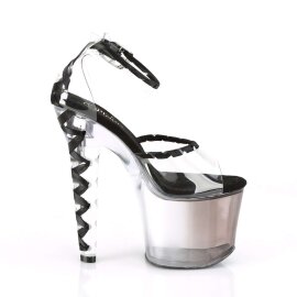 Pleaser Sandalia de Tacón LOVESICK-712T Negro Transparente