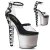 Pleaser Sandalia de Tacón LOVESICK-712T Negro Transparente