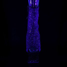 Pleaser MOON-1018MER Purple-Black Ombre Glitter/Black