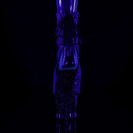 Pleaser MOON-1018MER Purple-Black Ombre Glitter/Black