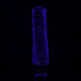 Pleaser MOON-1020MER Purple-Black Ombre Glitter/Black