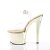 Pleaser Sandalia de Tacón SKY-308 Transparente Dorado Metalizado