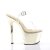 Pleaser Sandalia de Tacón SKY-308 Transparente Dorado Metalizado