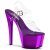 Pleaser Sandalia de Tacón SKY-308 Transparente Lila Metalizado