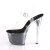 Pleaser Sandalia de Tacón SKY-308GF Negro Transparente Metalizado