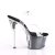 Pleaser Sandalia de Tacón SKY-308GF Negro Transparente Metalizado