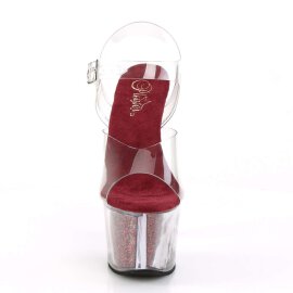 Pleaser Sandales SKY-308G-T Transparent Bordeaux Multi...