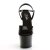 Pleaser Sandalia de Tacón SKY-309CHRS Negro Plata Metalizado