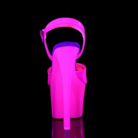 Pleaser Sandalia de Tacón SKY-309UV Rosa Claro Neón