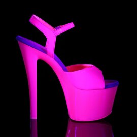 Pleaser Sandalia de Tacón SKY-309UV Rosa Claro Neón