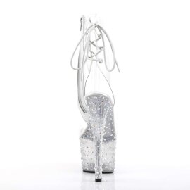 Pleaser Botín STARDANCE-1018C-7 Plata Transparente Metalizado