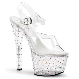 Pleaser STARDANCE-708 Clear/Clear-Silver Multi RS