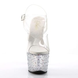 Pleaser STARDANCE-708 Clear/Clear-Silver Multi RS