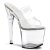 Pleaser Zapato Abierto TABOO-702 Plata Transparente