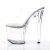 Pleaser Zapato Abierto TABOO-702 Plata Transparente