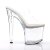 Pleaser Zapato Abierto TABOO-702 Plata Transparente