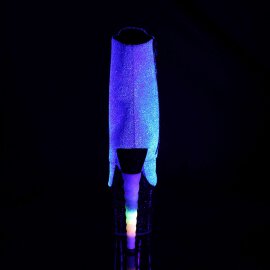 Pleaser Botín UNICORN-1020G Lila-Azul Multi Purpurina