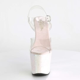 Pleaser Sandalia de Tacón UNICORN-708LG Plata...