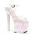 Pleaser Sandalia de Tacón UNICORN-708LG Plata Transparente Multi Purpurina