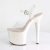 Pleaser Sandalia de Tacón UNICORN-708LG Plata Transparente Multi Purpurina