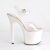 Pleaser Sandalia de Tacón UNICORN-708LG Plata Transparente Multi Purpurina