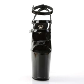 Pleaser Sandalia de Tacón XTREME-873 Negro Charol