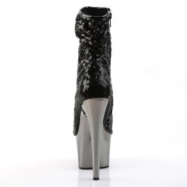 Pleaser Botín ADORE-1008SQ Metalizado Negro EU-41 / US-11