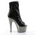 Pleaser Botín ADORE-1008SQ Metalizado Negro EU-41 / US-11