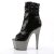 Pleaser Botín ADORE-1008SQ Metalizado Negro EU-38 / US-8