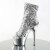 Pleaser Botín ADORE-1008SQ Plata Metalizado EU-40 / US-10