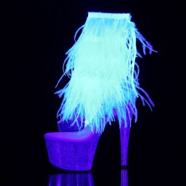 Pleaser Botín ADORE-1017MFF Blanco Transparente EU-35 / US-5