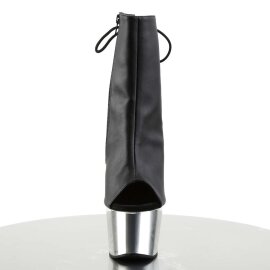 Pleaser Botín ADORE-1018 Negro Plata Metalizado...