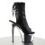 Pleaser Botín ADORE-1018 Negro Plata Metalizado EU-40 / US-10