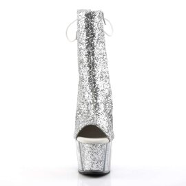 Pleaser Botín ADORE-1018G Purpurina Plata EU-40 /...