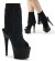 Pleaser Botín ADORE-1019 Negro Ante EU-40 / US-10