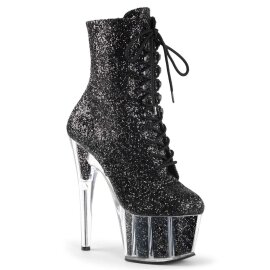 Pleaser Botín ADORE-1020G Purpurina Negra EU-35 / US-5