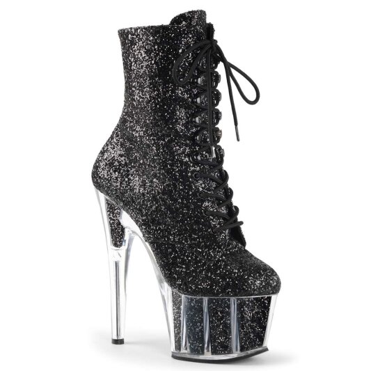 Pleaser Botín ADORE-1020G Purpurina Negra EU-39 / US-9