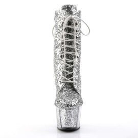 Pleaser Botín ADORE-1020G Purpurina Plata EU-35 / US-5