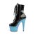 Pleaser Botín ADORE-1020LG Negro Azul Purpurina EU-35 / US-5