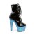 Pleaser Botín ADORE-1020LG Negro Azul Purpurina EU-35 / US-5