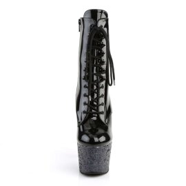 Pleaser Botín ADORE-1020LG Negro Multi Purpurina...