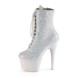 Pleaser Botín ADORE-1020LG Blanco-Neón Multi Purpurina EU-41 / US-11