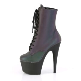 Pleaser Botín ADORE-1020REFL Verde-Negro Multi Reflectante EU-35 / US-5