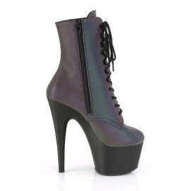 Pleaser Botín ADORE-1020REFL Verde-Negro Multi Reflectante EU-35 / US-5