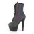 Pleaser Botín ADORE-1020REFL Verde-Negro Multi Reflectante EU-35 / US-5