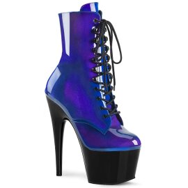 Pleaser Botín ADORE-1020SHG Azul-Lila Negro EU-41...