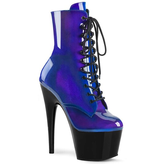 Pleaser Botín ADORE-1020SHG Azul-Lila Negro EU-35 / US-5