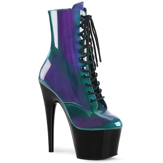 Pleaser Botín ADORE-1020SHG Lila-Verde Negro EU-35 / US-5