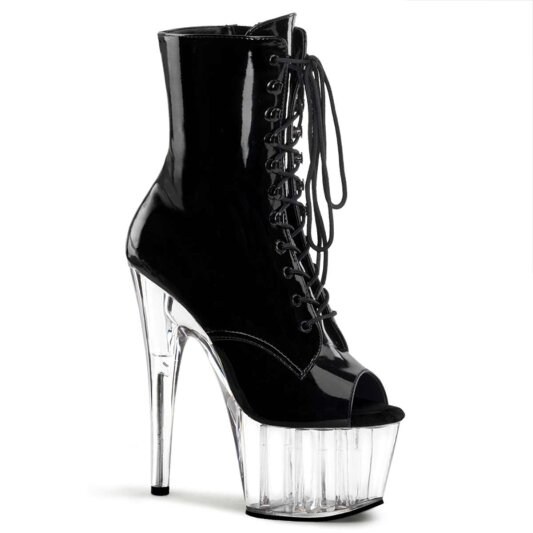 Pleaser Botín ADORE-1021 Negro Transparente EU-35 / US-5