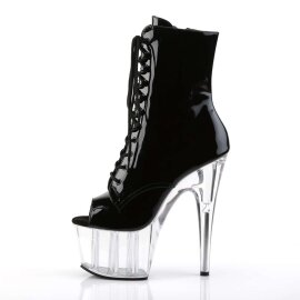 Pleaser Botín ADORE-1021 Negro Transparente EU-35 / US-5